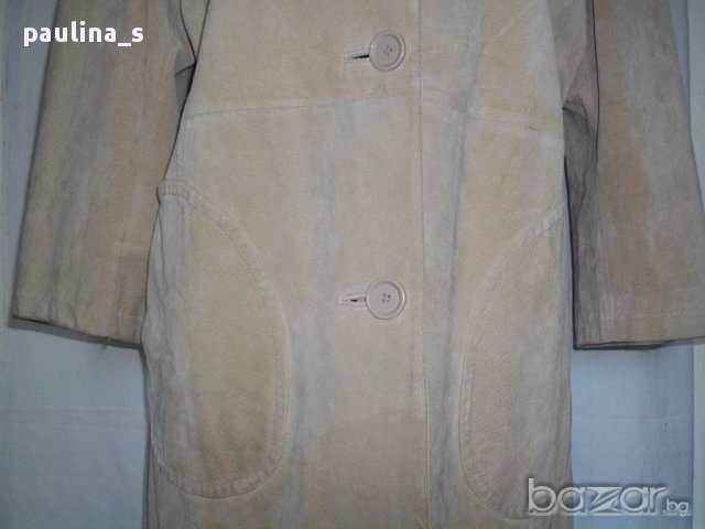 Манто или преходно палто от естествен велур ”Piano woman” / голям размер , снимка 5 - Палта, манта - 15398855