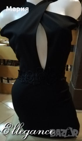 Стилна и елегантна черна рокля НАМАЛЕНА ЦЕНА!!!, снимка 3 - Рокли - 25128702
