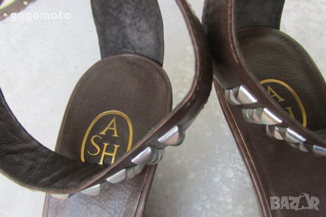 НОВИ шик дамски сандали , летни обувки N - 37 - 38 ASH® original, 3x 100% естествена кожа, снимка 3 - Сандали - 26124464