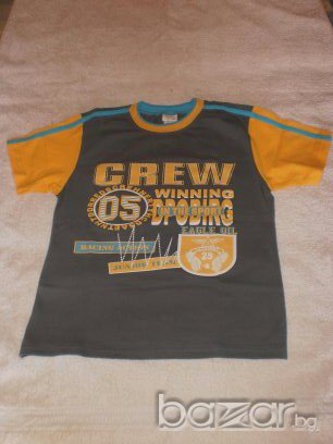 Тениска в сиво,жълто и тюркоаз-нова,размер 128,116 и 140 , снимка 4 - Детски тениски и потници - 7414406