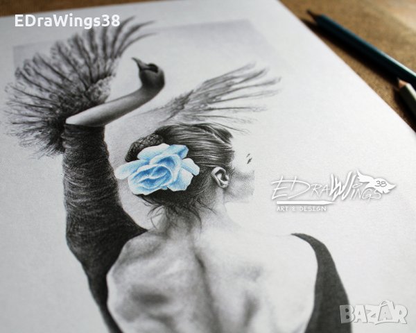 Картина Арт принт "Лебед", снимка 5 - Картини - 23555235