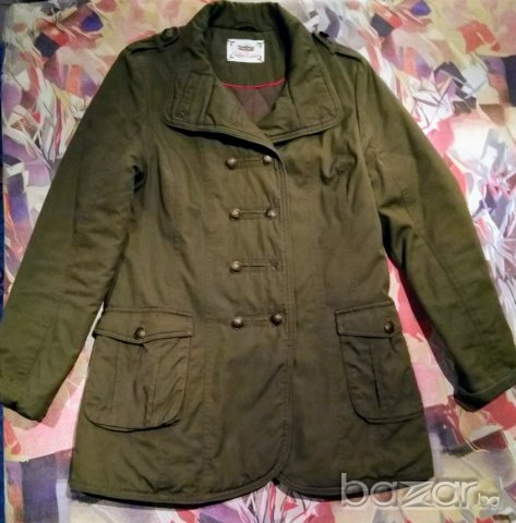 Шуба,тип "парка",в цвят "каки",на Cashe&Cashe., снимка 4 - Палта, манта - 20505958