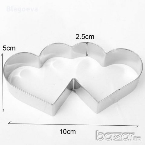Романтични резци с формата на сърце  - комплект от 2 бр., снимка 12 - Форми - 20327854