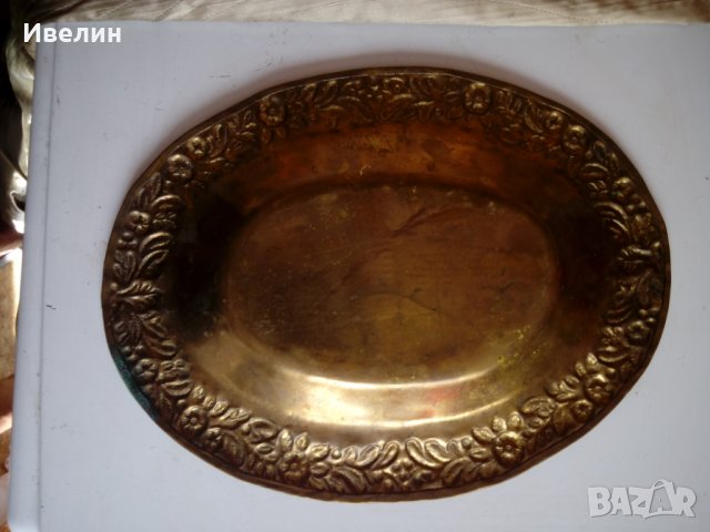 стара бронзова табла,поднос, снимка 3 - Антикварни и старинни предмети - 22826215