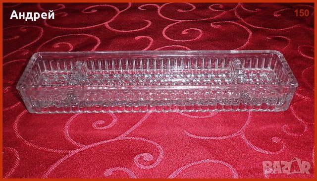 Съклена (тип  кристал) поставка за прибори за хранене,най-вече азиатски клечки, снимка 2 - Прибори за хранене, готвене и сервиране - 23410523