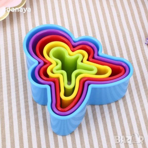 5бр в комплект форми за сладки елха звезда сърце цвете резци човече, снимка 5 - Домашни потреби и битова химия - 23371431