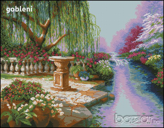 гоблен „РОЗОВАТА АЛЕЯ“ Д45-размери/30-24/см.; 41 цвята – 39лв., снимка 2 - Гоблени - 21085346