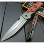Сгъваем нож с дървени чирени и клипс за закачане на колан - Browning DA30 - 101 х 225, снимка 1 - Ножове - 25472968