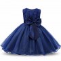 Детска рокля брокат нова тъмно синя размер  110