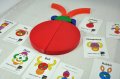 Circleset Montessori Дървени кръгове игра с карти Rainbow Монтесори дървени играчки, снимка 11