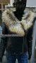Дамско яке с естествена лисица естествена агнешка кожа код 536