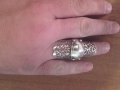 Мъжки сребърен пръстен с панта за става., снимка 5