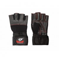 Фитнес ръкавици с накитници естествена кожа модел Red Line, снимка 2 - Спортна екипировка - 22239513