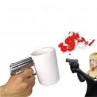 Керамична чаша за чай с дръжка пистолет чаша за подарък за мъж, снимка 4 - Чаши - 23835380
