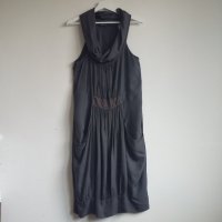 Сива дизайнерска рокля, снимка 1 - Рокли - 24508466