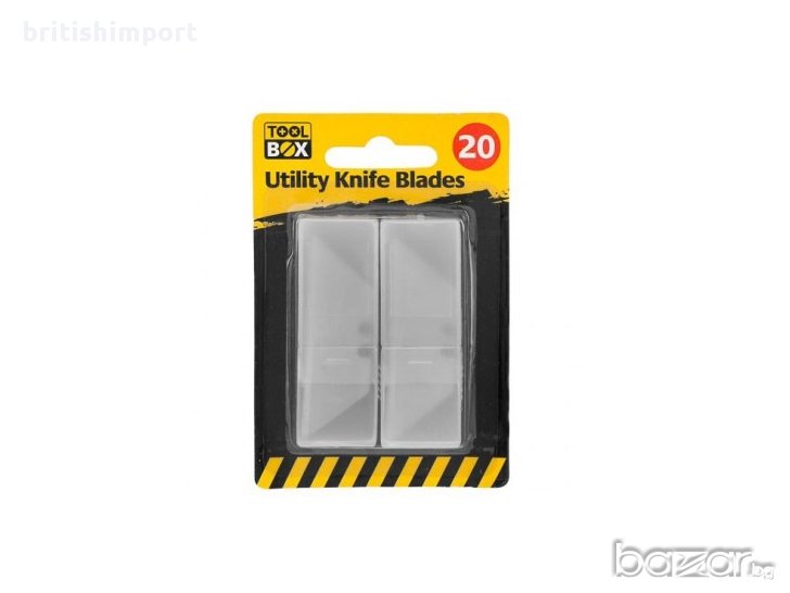 Oпаковка от 20 бр. трапецовидни резци за макетен нож, снимка 1