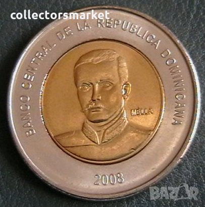 10 песо 2008, Доминиканска република, снимка 1