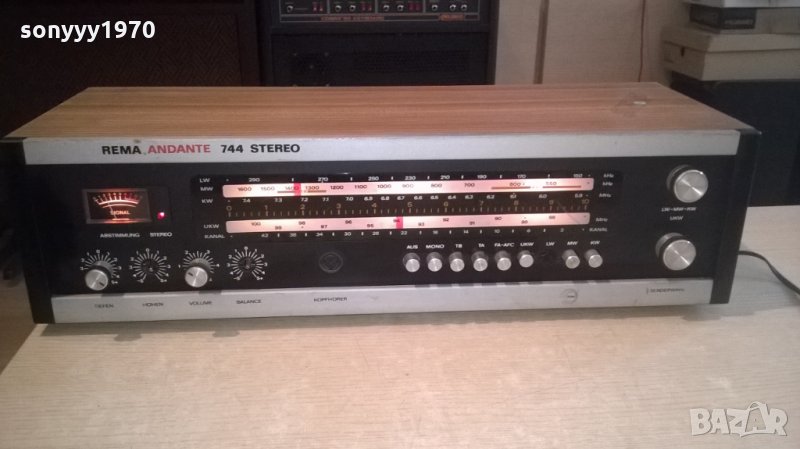 rema andante 744-stereo receiver-ретро-внос швеицария, снимка 1