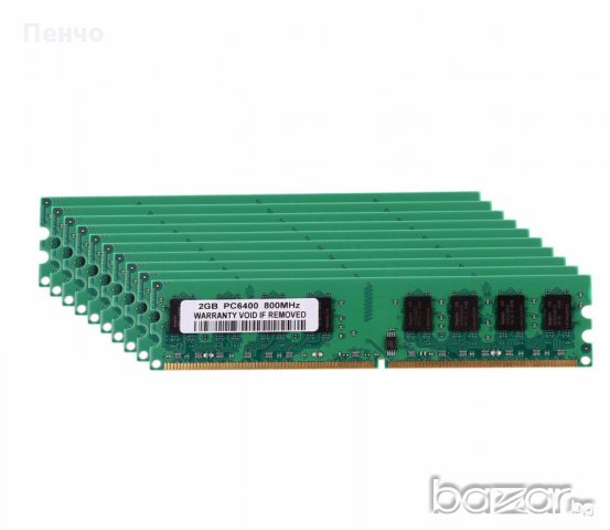РАМ Памет за Intel 4GB 2X2GB-2Rx8-PC2-6400U-DDR2-800Mhz-240pin-DIMM-RAM-CPU-Memory-NON-ECC, снимка 5 - RAM памет - 20294913