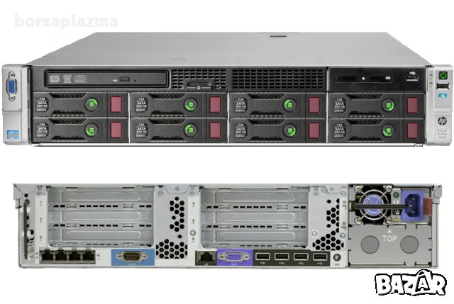 HP ProLiant DL380e Gen8 2 x Intel Xeon Octa-Core E5-2450L 1.80GHz / 131072MB (128GB) / 2 x Caddy 3.5, снимка 2 - Работни компютри - 23203442