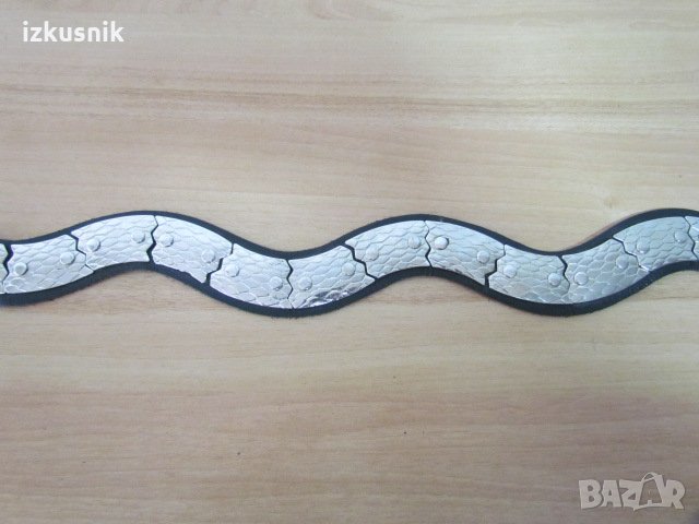 Артистичен колан змия - метал и кожа, снимка 2 - Колани - 24679100