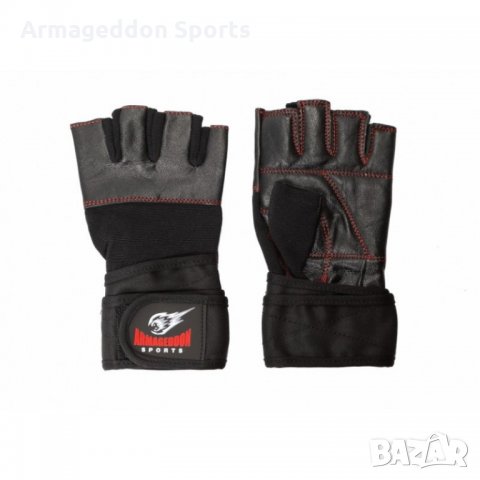 Фитнес ръкавици с накитници естествена кожа модел Red Line, снимка 2 - Спортна екипировка - 22239513