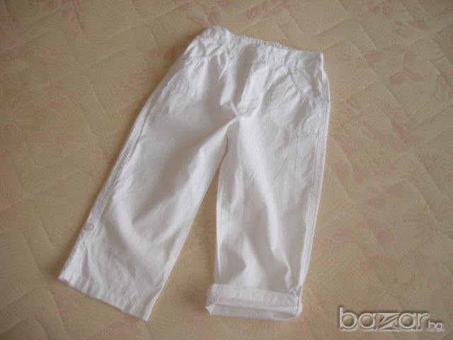 Бял панталон за момиченце, 098 см. , снимка 3 - Детски панталони и дънки - 16392774