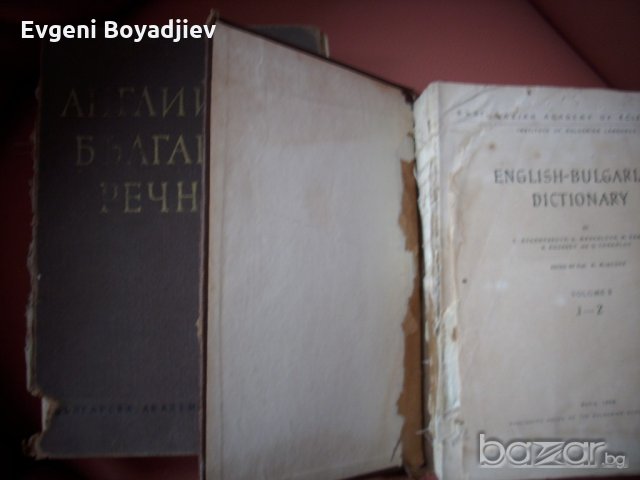 Много стари речници, 2 тома- на и от английски, снимка 2 - Чуждоезиково обучение, речници - 20004021