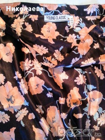 Дълга цветна пола от сатен., снимка 2 - Поли - 16911081