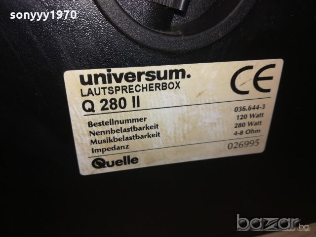 universum q280 ll 120/280w 4/8ohm-тонколони-внос швеицария, снимка 18 - Тонколони - 21064261