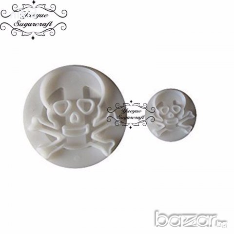 2 бр черепа череп пластмасови резци фондан тесто пита декорация мъфини торта резец форма