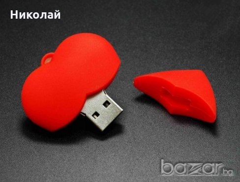 Флашка 32 гб червено сърце , флаш памет Свети Валентин, снимка 2 - USB Flash памети - 19424054