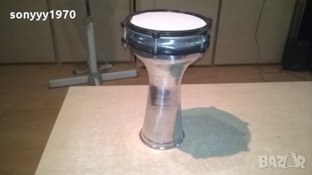 НОВА Тарамбука метална инокс-31/21см-нова-внос сирия, снимка 3 - Ударни инструменти - 26128201