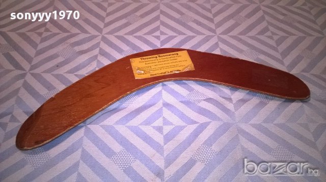 Throuwing boomerang hand crafted in australia-35/5см-внос швеицария, снимка 11 - Антикварни и старинни предмети - 15649362
