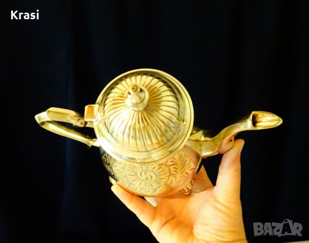 Великолепна бронзова кана 1 л.,орнаменти, снимка 8 - Антикварни и старинни предмети - 26152137