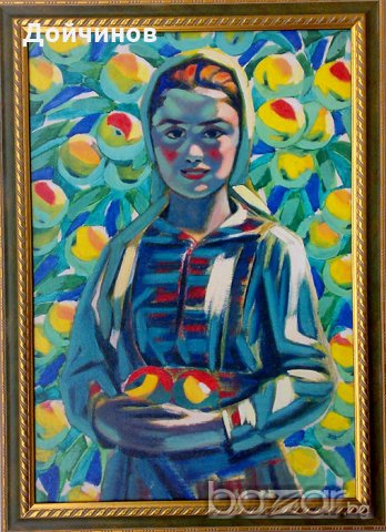 Селянин с грозде, Владимир Димитров, ''Майстора'', снимка 2 - Картини - 17104726