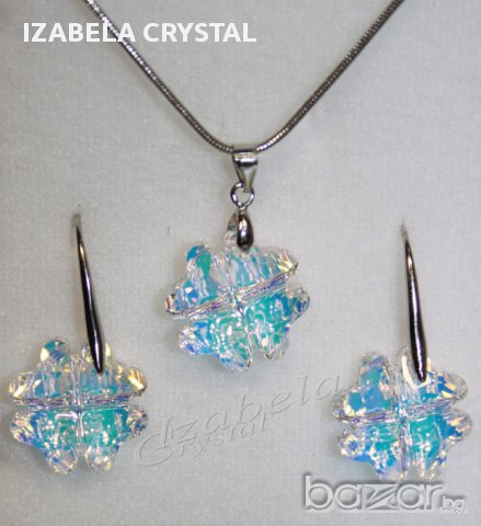 Сваровски Комплект ''clover'' Swarovski, снимка 2 - Бижутерийни комплекти - 10065321
