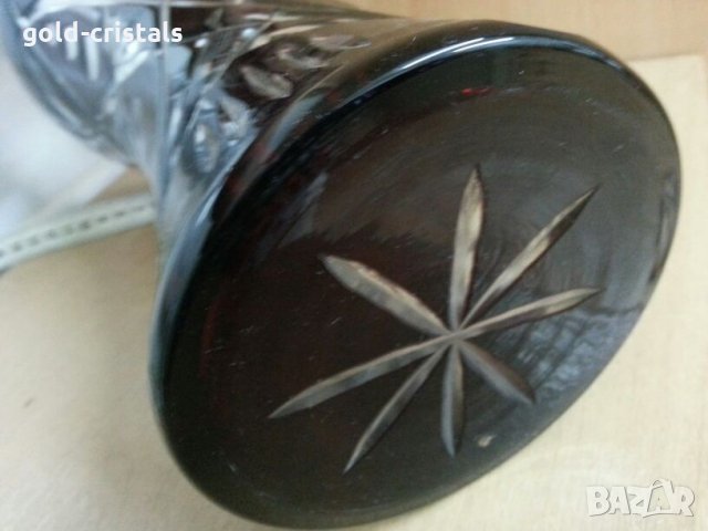 кристална ваза цветен червен кристал , снимка 9 - Антикварни и старинни предмети - 25671949