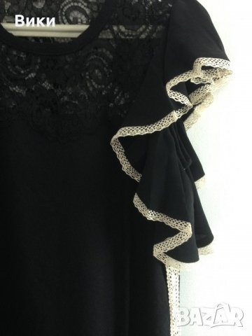 Красива блуза Liu Jo дантела, снимка 4 - Тениски - 21938285