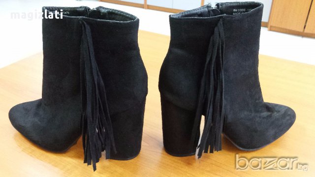 Нови дамски боти с ресни №40/41, снимка 3 - Дамски боти - 15968932