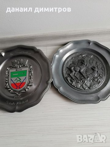 Немска цинкова чиния, снимка 7 - Декорация за дома - 23825680