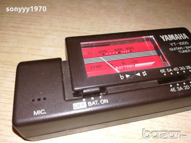 yamaha yt-1000 guitar/bass tuner-внос англия, снимка 6 - Струнни инструменти - 20694315