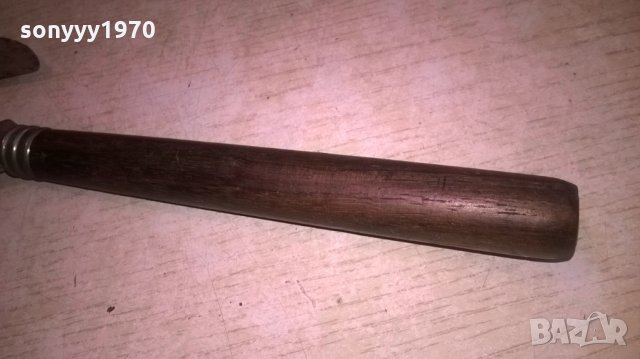 нож-32х11см-интересен метален с дървена дръжка-внос франция, снимка 8 - Колекции - 26193552