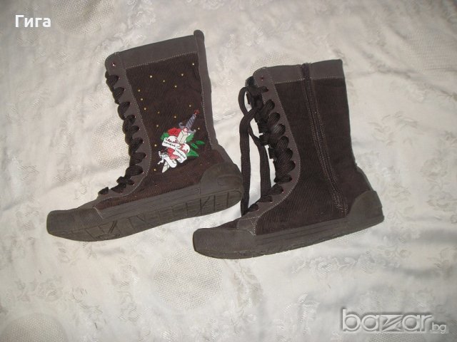 Джинсови високи кецове 38н, снимка 2 - Кецове - 19235573