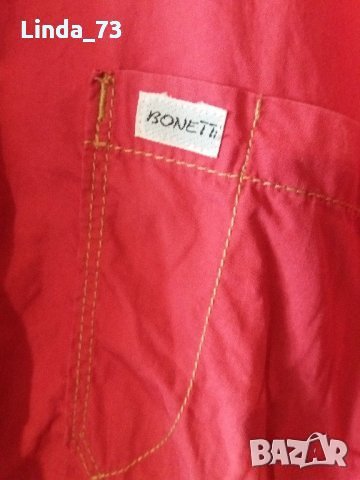 Мъж.риза-"LIVIO BONETTI"-/спортна/,цвят-червена. Закупена от Италия., снимка 6 - Ризи - 21860465