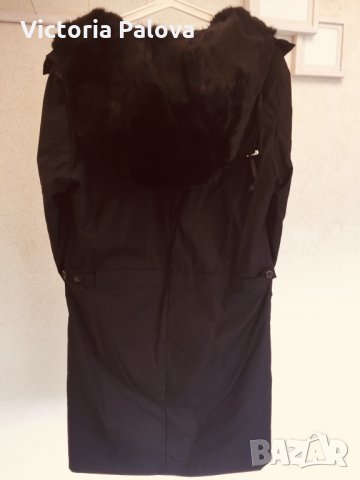 Удобно красиво палто с разкошна качулка(заешка кожа), снимка 3 - Палта, манта - 23046727