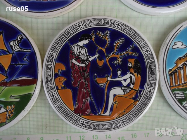 Лот от 5 бр. подложки керамични за чаши, снимка 3 - Други ценни предмети - 22922792