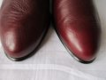 ЕСТЕСТВЕНА КОЖА италиански високи ботуши, цвят бордо, бохо стил, снимка 5