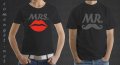 ЗА ВЛЮБЕНИ! LOVE тениски ЗА ВЛЮБЕНИ с MRS & MS MICKEY MOUSE принт! Поръчай с ТВОЯ идея!, снимка 1 - Тениски - 8323565