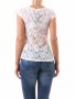 нова бяла лятна блузка с дантелен прозрачен гръб на sity life-размер-л-хл , снимка 1 - Тениски - 7407792